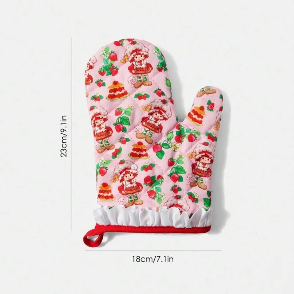 Strawberry Shortcake Print Oven Mitt - Cute Kitchen Linen